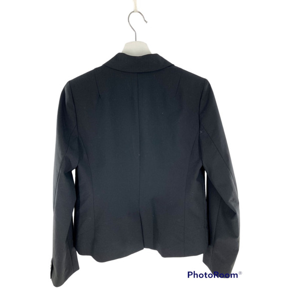 Banana Republic Womens Blazer Jacket Black Wool Blend Buttons Stretch 6 New - Picture 2 of 11
